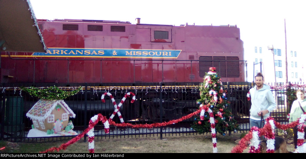 A family enjoys the Christmas festivities